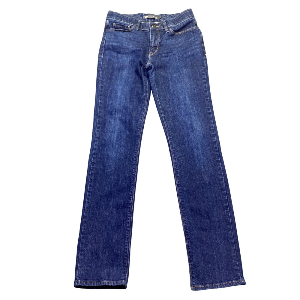 Levis 525 Perfect Waist Straight Leg Jeans Dark Wash Blue Size 6M W28 Grunge